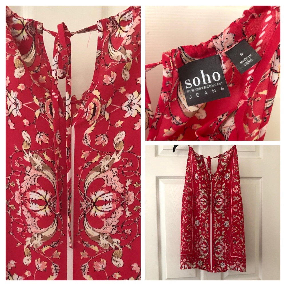 NY&Co Pleated Front Halter Blouse